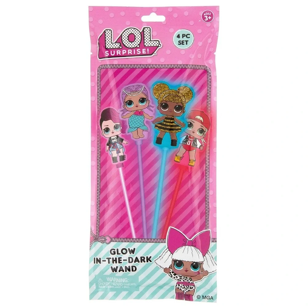 L.O.L Surprise! Glow In The Dark Wand 4 Pc Set Ages 3+